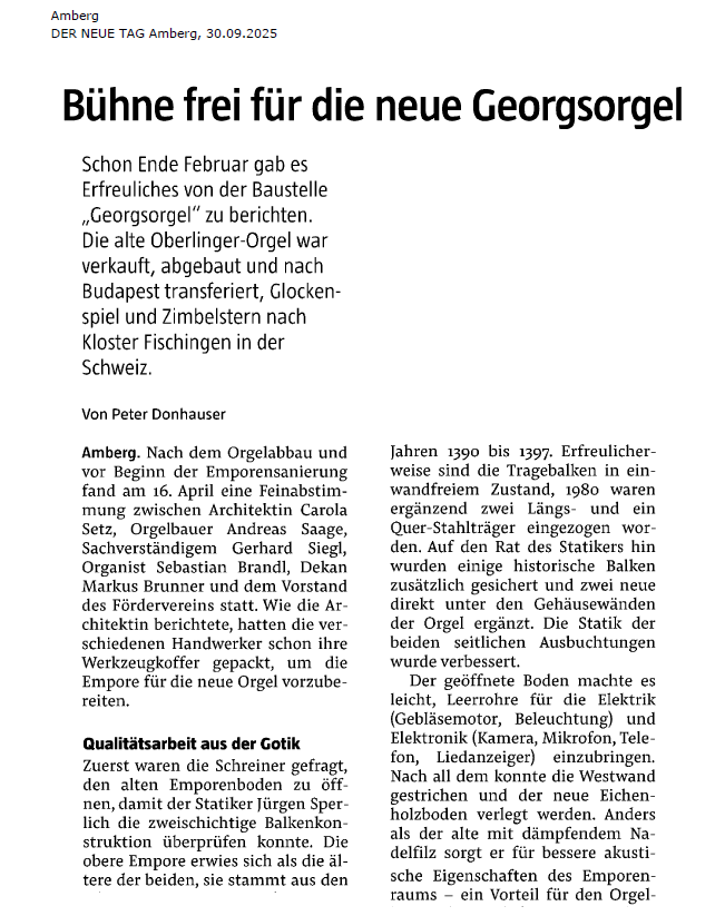 Bericht Georgsorgel 30.09.25